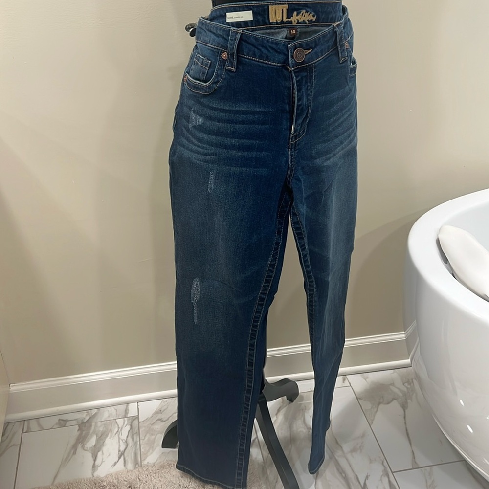 Kut from the Kloth Sammie Straight Leg Jeans Size 14